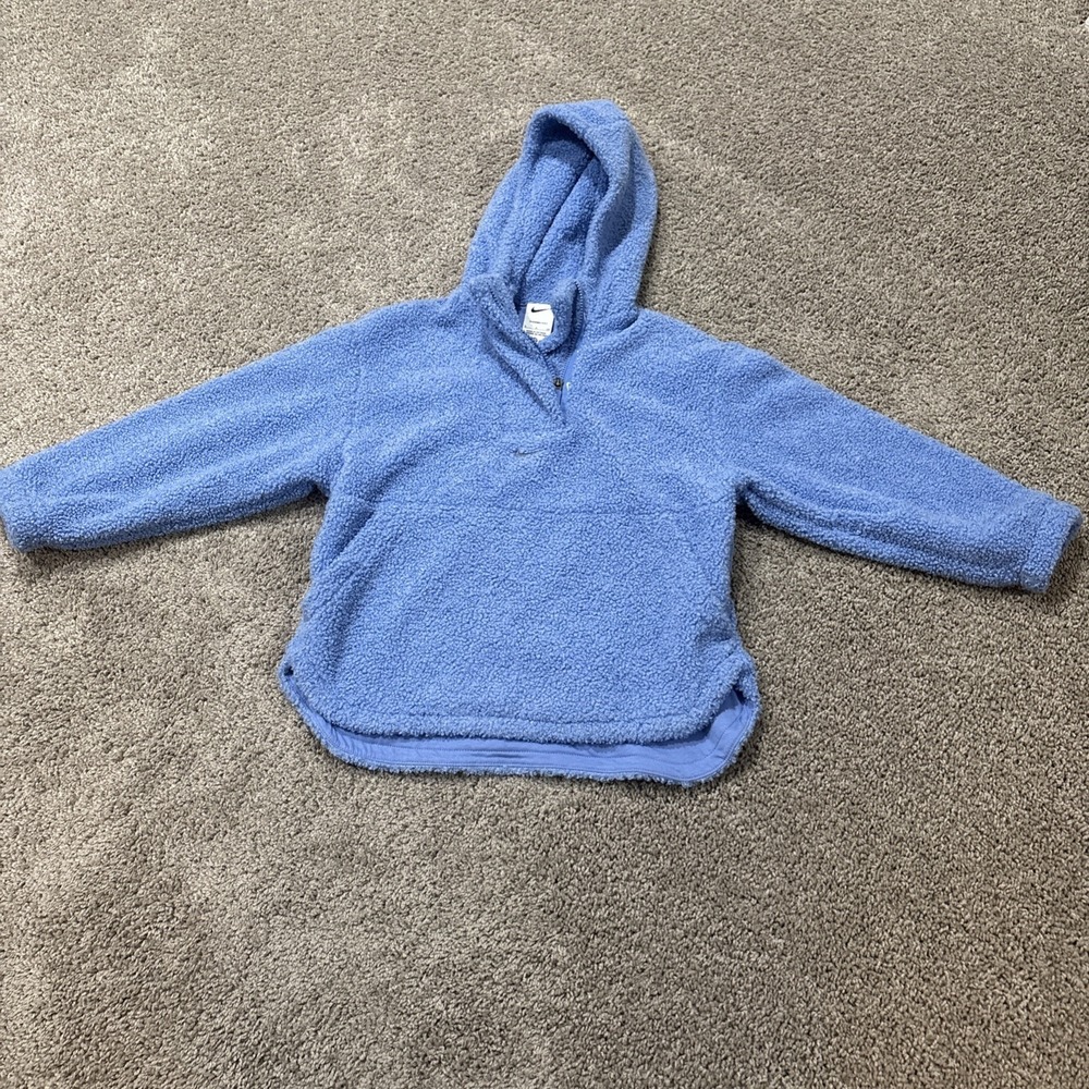 NIKE bOYS Size Small hoodie cotton lined Jacket Blue